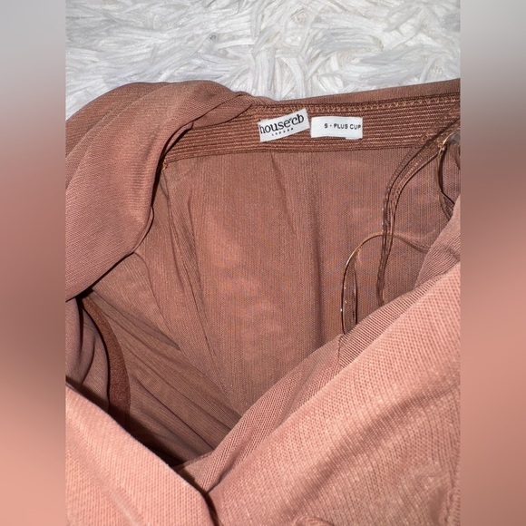 NWOT House of CB Valentina Mocha Cutout One Shoulder Midi Dress sz S plus cup - Picture 7 of 10